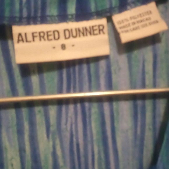 Alfred Dunner Water Wave Stripes Pant Set (Top & Pants) - Size 8 - Picture 6 of 8